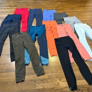 Lululemon BUNDLE of Colorful Leggings, size 4, 24” inseam, 12 pairs